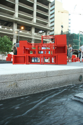 Opening of an installation by Nada Sehnaoui